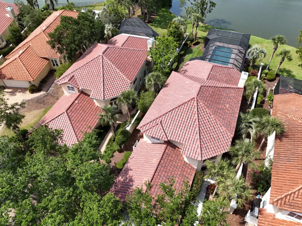 Clay tile roof by AK Certified Roofing.