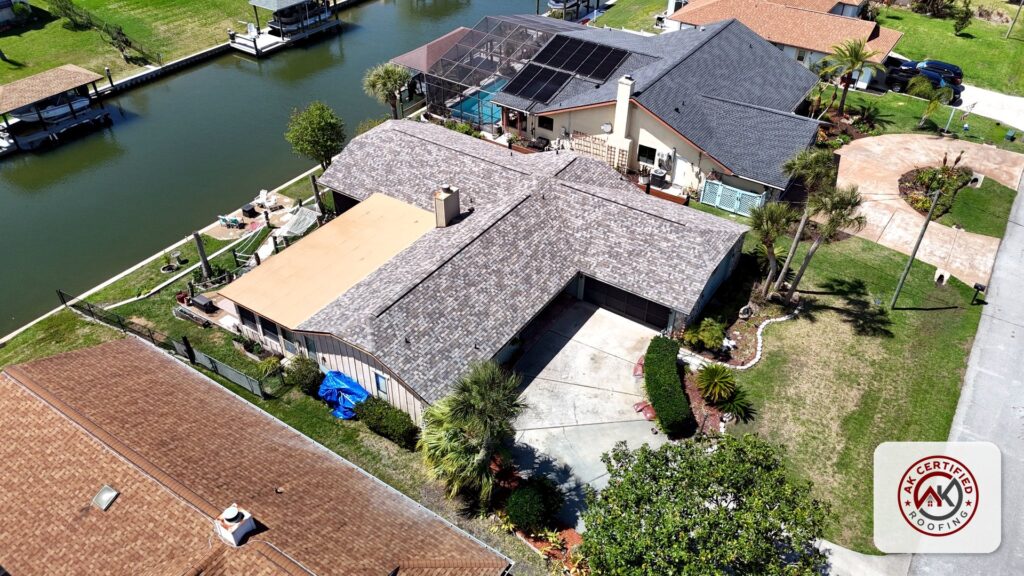 Palm Coast shingle roof replacement completed by AK Certified Roofing
