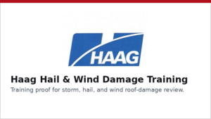 Haag hail and wind damage training
